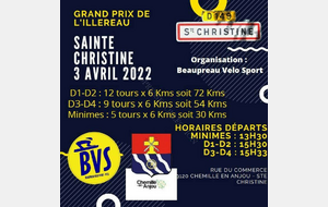 Grand Prix de L'Illereau Sainte Christine 3 avril 2022