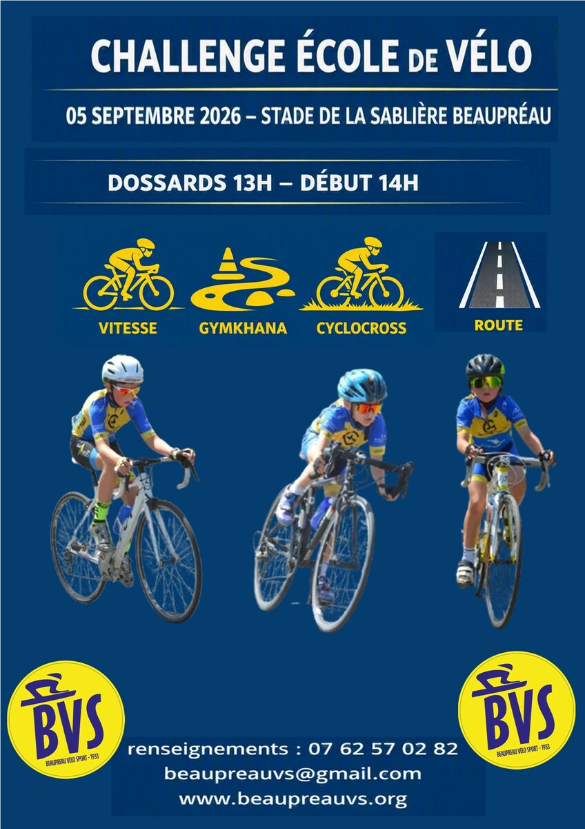 Ecole de Vélo Challenge 2026 5 septembre