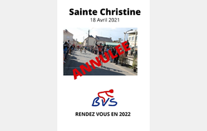 Annulation Sainte Christine 18 avril 2021