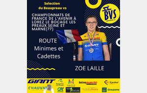 Zoé Laillé aux championnats de France de l'Avenir