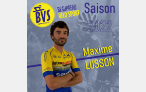 Présentation des nouveaux coureurs 2022 : Bienvenue à Maxime Lusson