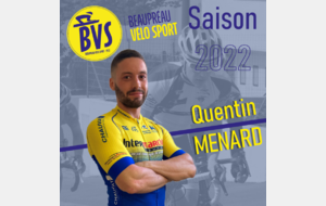 Présentation des nouveaux coureurs 2022 : Bienvenue à Quentin Ménard